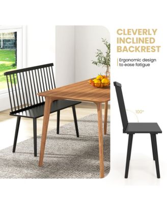 Entryway Bench for 2 Windsor Rubber Wood Dining Bench with Spindle.