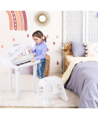 31 Keys Kids Piano Keyboard Toy Toddler Musical Instrument with Stool & Microphone