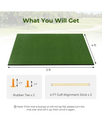 5 x 4 FT Golf Hitting Mat Artificial Indoor Outdoor Turf Golf Training Mat 25 mm