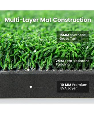 5 x 4 FT Golf Hitting Mat Artificial Indoor Outdoor Turf Golf Training Mat 27 mm