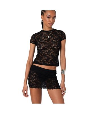 Women's Kaori Sheer Lace T Shirt