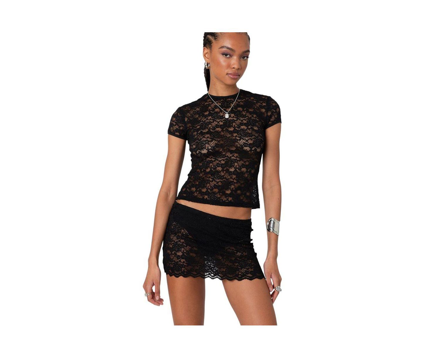 Women's Kaori Sheer Lace T Shirt