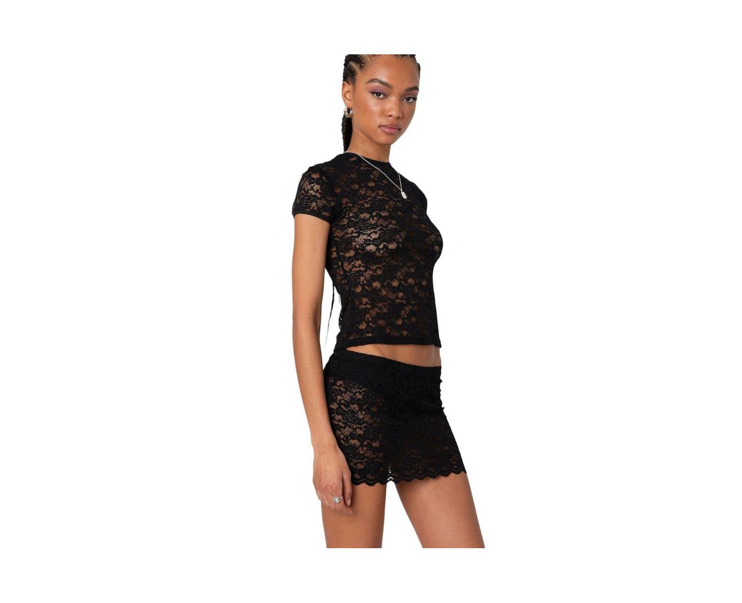 Women's Kaori Sheer Lace T Shirt