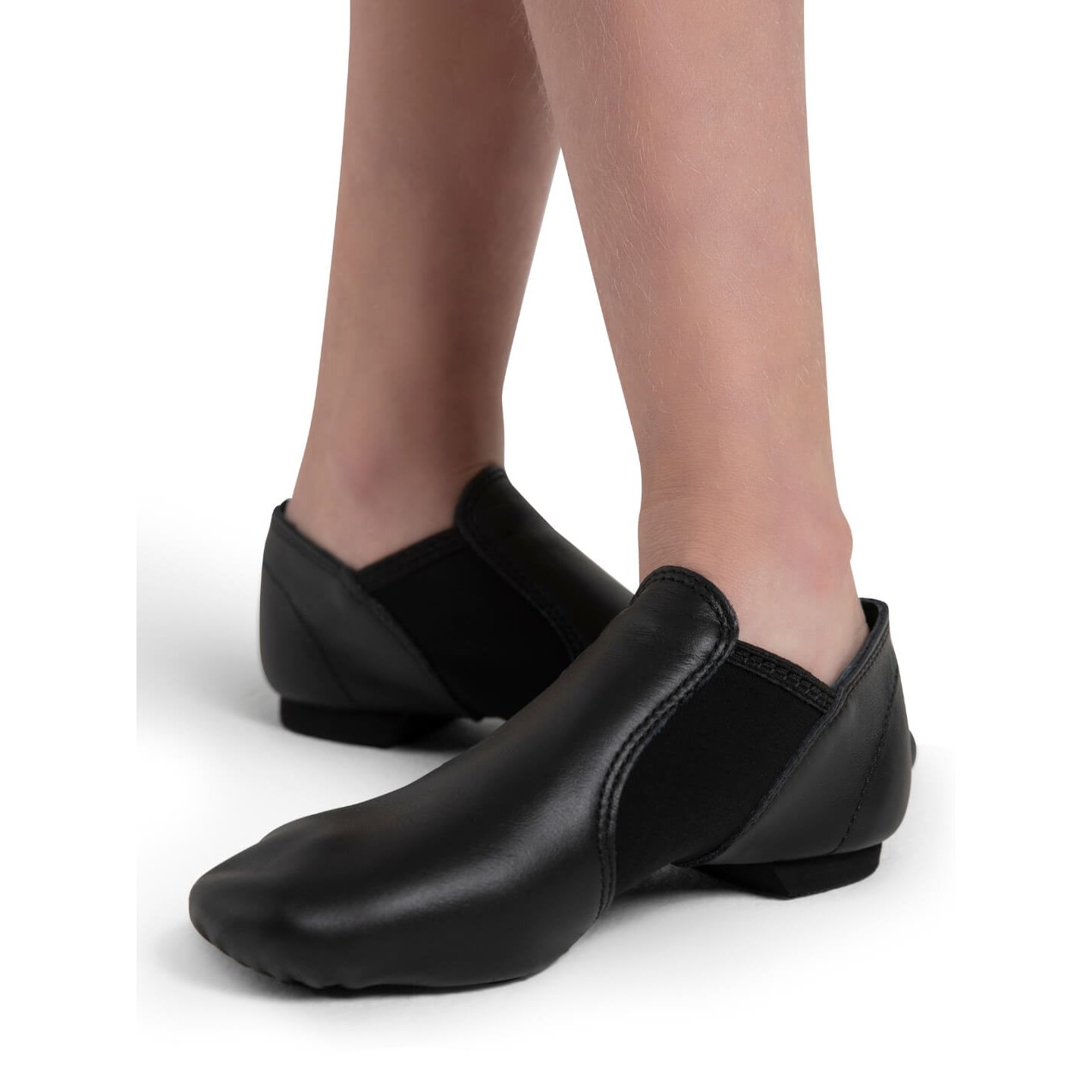 Обувь Capezio E-Series Wide Jazz Slip On Shoes для девочек, цвет: Чёрный — фото 1