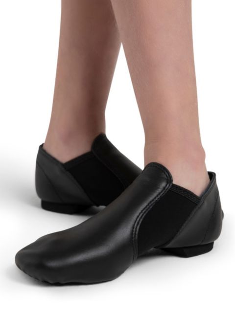 Обувь Capezio E-Series Wide Jazz Slip On Shoes для девочек, цвет: Чёрный