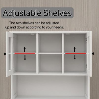 Tilt-Out Laundry Basket Cabinet with Shelves