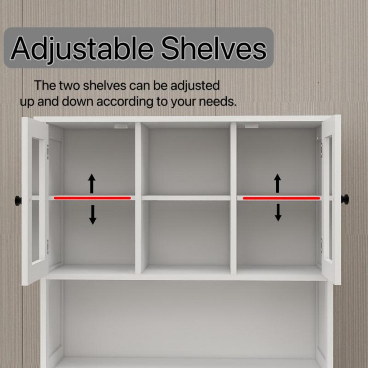 Two-Compartment Tilt-Out Dirty Laundry Basket Tall Bathroom Cabinet With 2 Adjustable Shelves-White