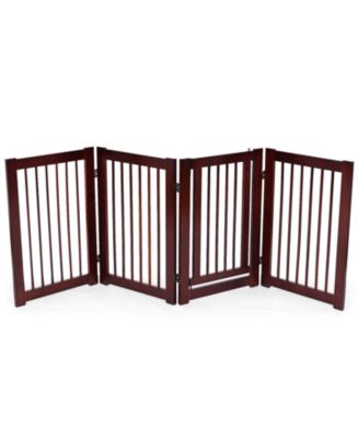 Slickblue 30 Inch Configurable Folding 4 Panel Wood Fence - Macy's