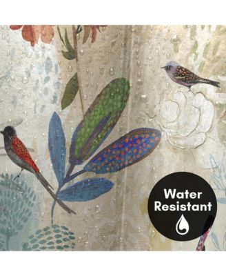 Where the Passion Flower Grows by PI Creative Art Floral Shower Curtain, 71x74