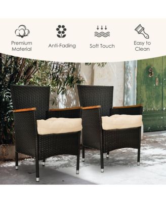 2PCS 21'' x 21'' Patio Chair Seat Cushion Pads Indoor/Outdoor