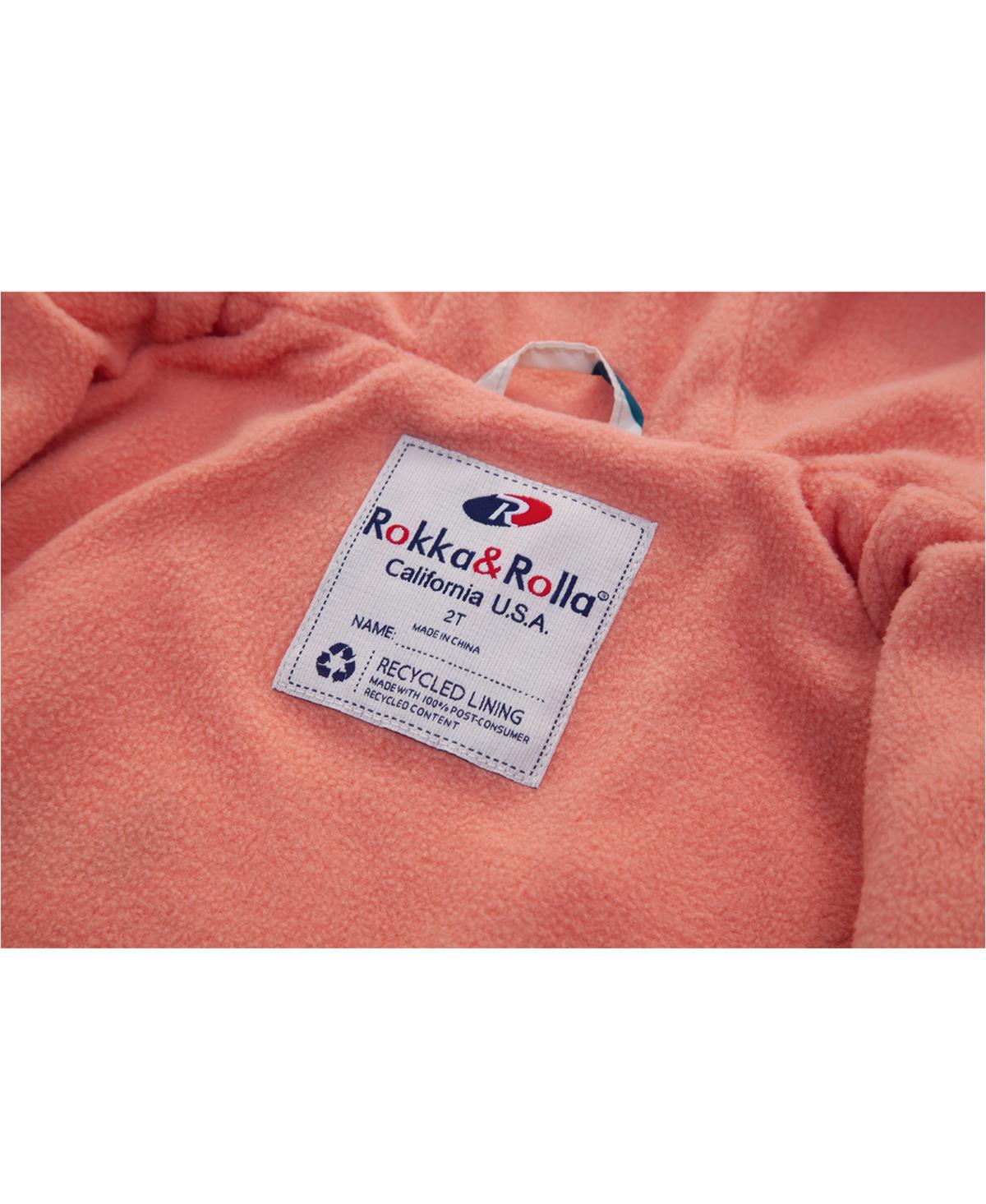 Rokka&Rolla Toddler Girls Fleece Lined Windbreaker Rain Jacket