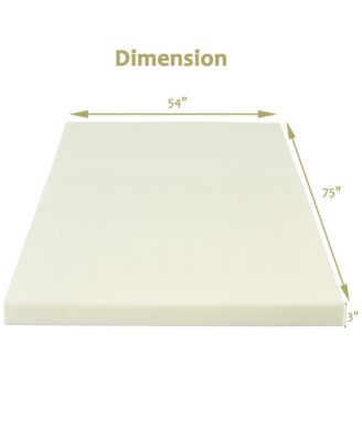 3'' Bed Mattress Topper Air Cotton for All Night s Comfy Soft Mattress Pad