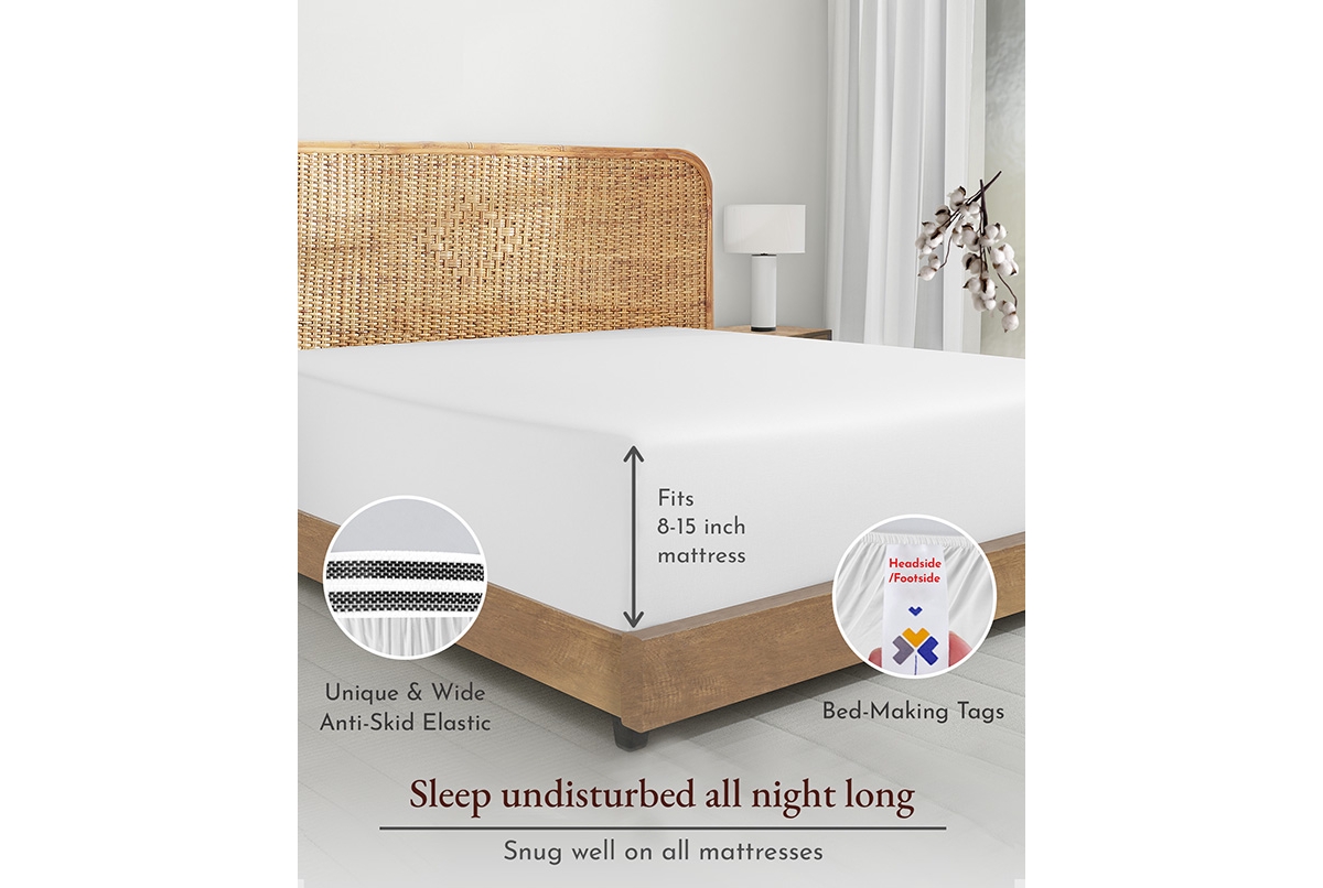 California Design Den 2-Pack 100% Organic Cotton Sheets only, Percale Gots Certified, Soft & Crisp, Lightweight, Snug-Fit, Deep Pocket S