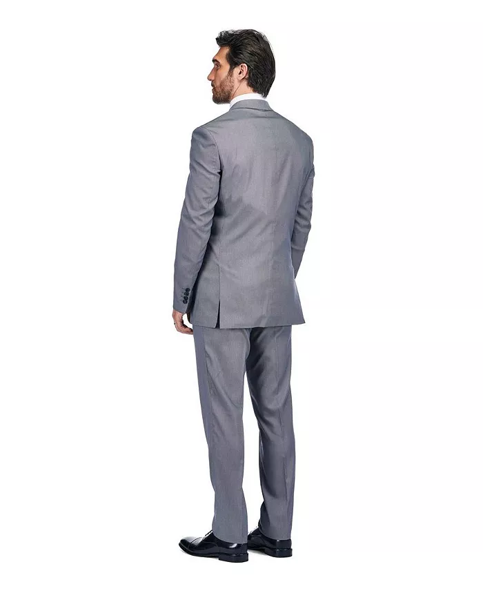 Men's 3 Piece Birdseye Peak Lapel Tuxedo Set - thumbnail 9