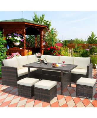 7 Pieces Wicker Patio Furniture Set