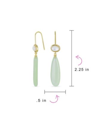 Unique Geometric Oval Linear Long Shape Tear Drop Natural Multi-Tier Earthy Rose Quartz Gemstone Party Dangling Earrings Fish hook for Women in Rose Gold Plated