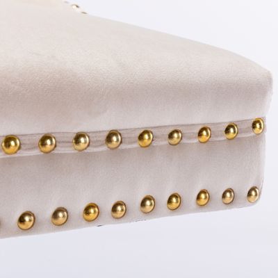 Streamdale Golden Velvet Swivel Barstools with Adjustable Height