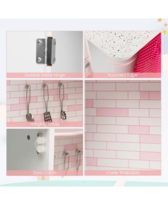 Corner Play Kitchen Wooden Toy Set with Sound and Light