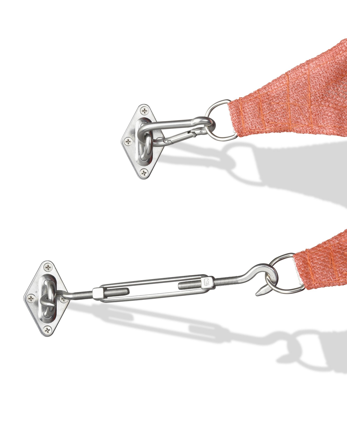 Yescom Rectangle Sun Shade Sail Hardware Kit 304 Anti-Rust Stainless Steel Patio Lawn