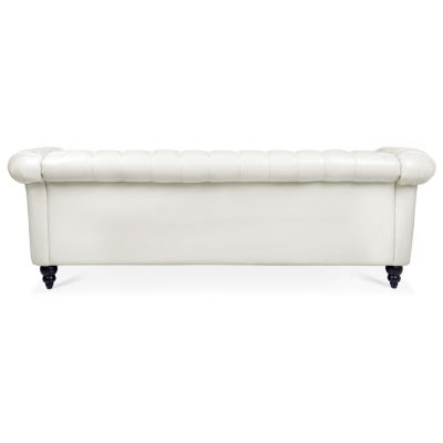 84.65" Rolled Arm Chesterfield 3 Seater Sofa