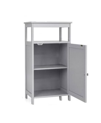 Engineered Wood Bathroom Floor Cabinet with Multifunction Storage Rack