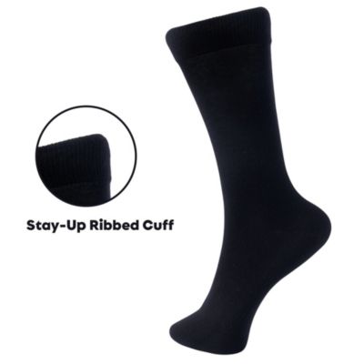 Men's Dress Socks 6 Pair Crew Sock Cotton Dress Socks for Men Solid Ribbed Argyle Pattern Multicolor Fun Designs