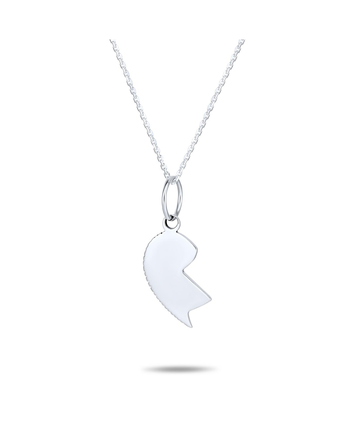 Bling Jewelry Split Heart Break Apart Puzzle Gift Word Grandmother Granddaughter Pendant Necklace For Grandma Sterling- Silver