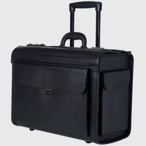 Сумка Alpine Swiss 19 Wheeled Briefcase Rolling Case Sales Sample Pilot Lawyer Attache, цвет: Чёрный