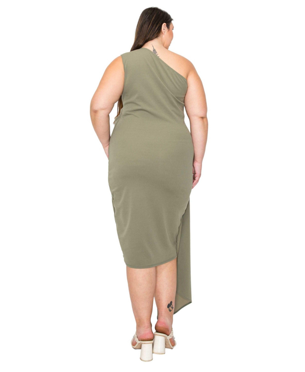 L I V D Plus Size Esme Front Draped Sash Dress