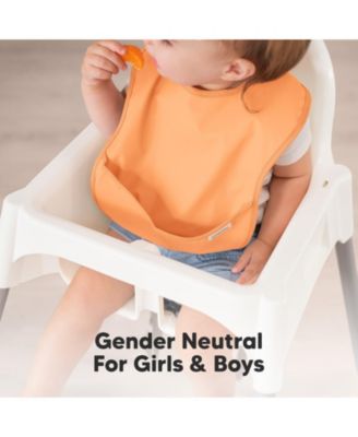 3-Pack Waterproof Baby Bibs for Eating, Lightweight, Mess Proof Toddler Bibs with Food Catcher