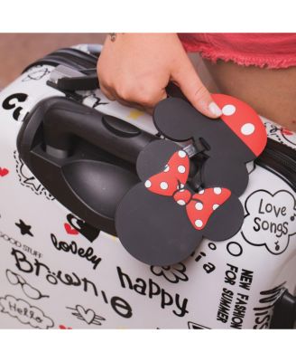 Mickey Mouse and Minnie Mouse Luggage Tags Gifts Mickey and Minnie PVC Travel Tags Gifts - Set of 4