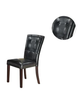 Streamdale Leather Upholstered Dining Chair, Black(Set Of 2)