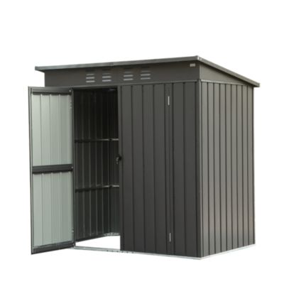 Streamdale Outdoor Metal Storage Shed with Sloping Roof and Lockable Door