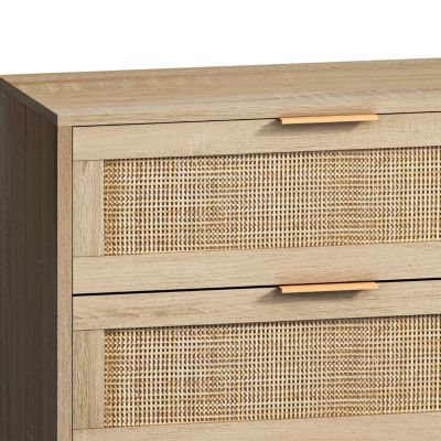 Rattan Storage Cabinet with 6 Drawers