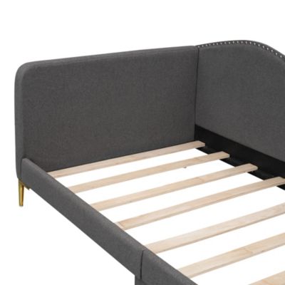 Upholstered Twin Daybed with Headboard and Armrests