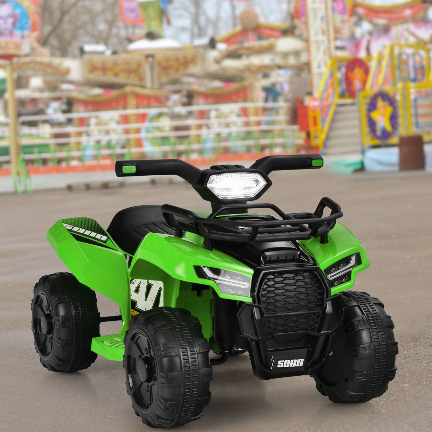 Детская игрушка Slickblue 6V Kids Quad Electric Ride-On ATV with LED Light and MP3, For 1 Rider, Ages 18-36 Months, цвет: Зелёный — фото 2