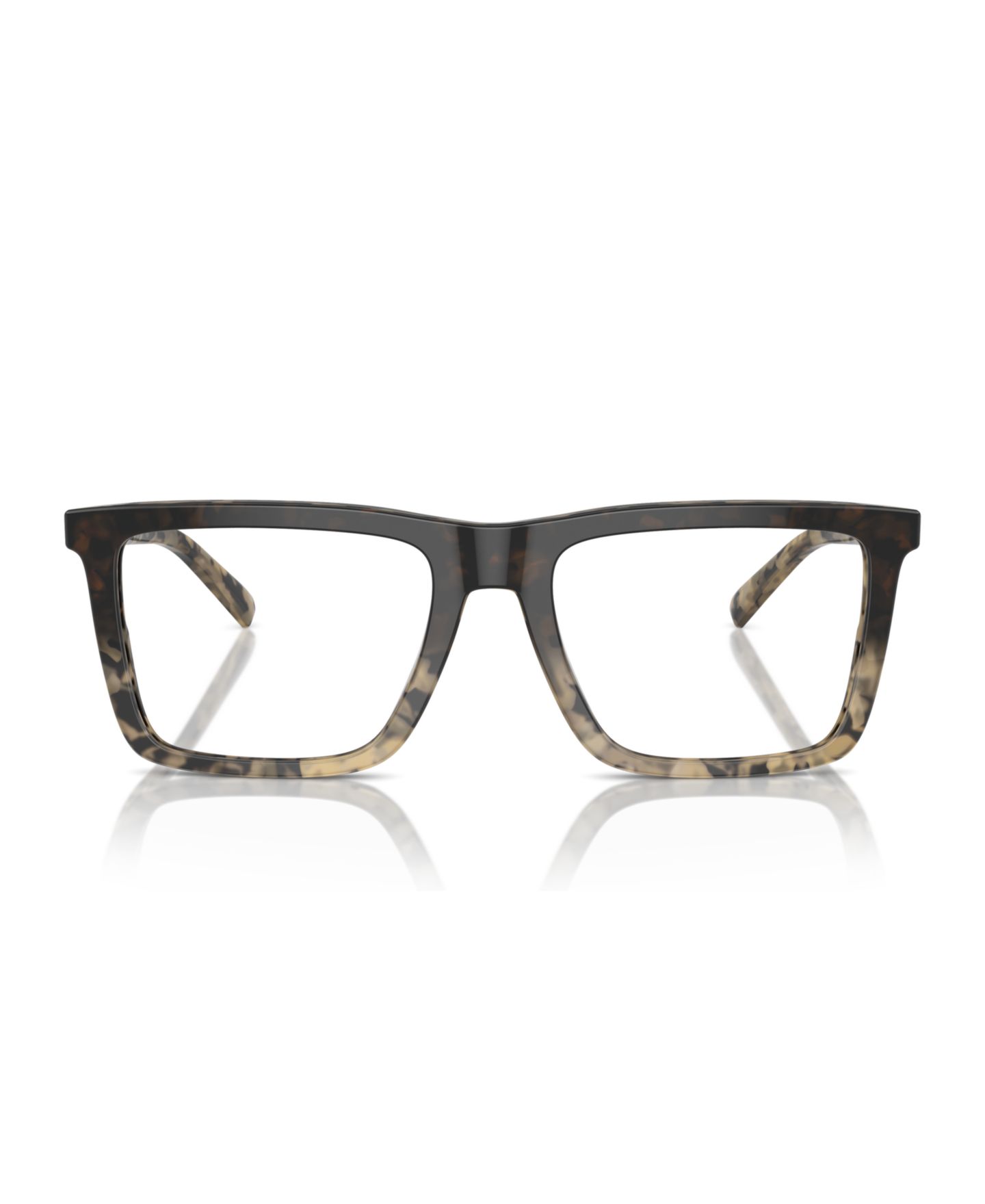 Мужские очки Michael Kors Man Rectangle Plastic MK4124U Sorengo Eyeglasses, цвет: Чёрный градиентный черепаховый — фото 4