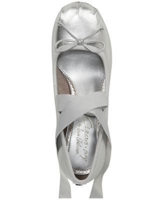  Della Lace-Up Block-Heel Ballet Pumps