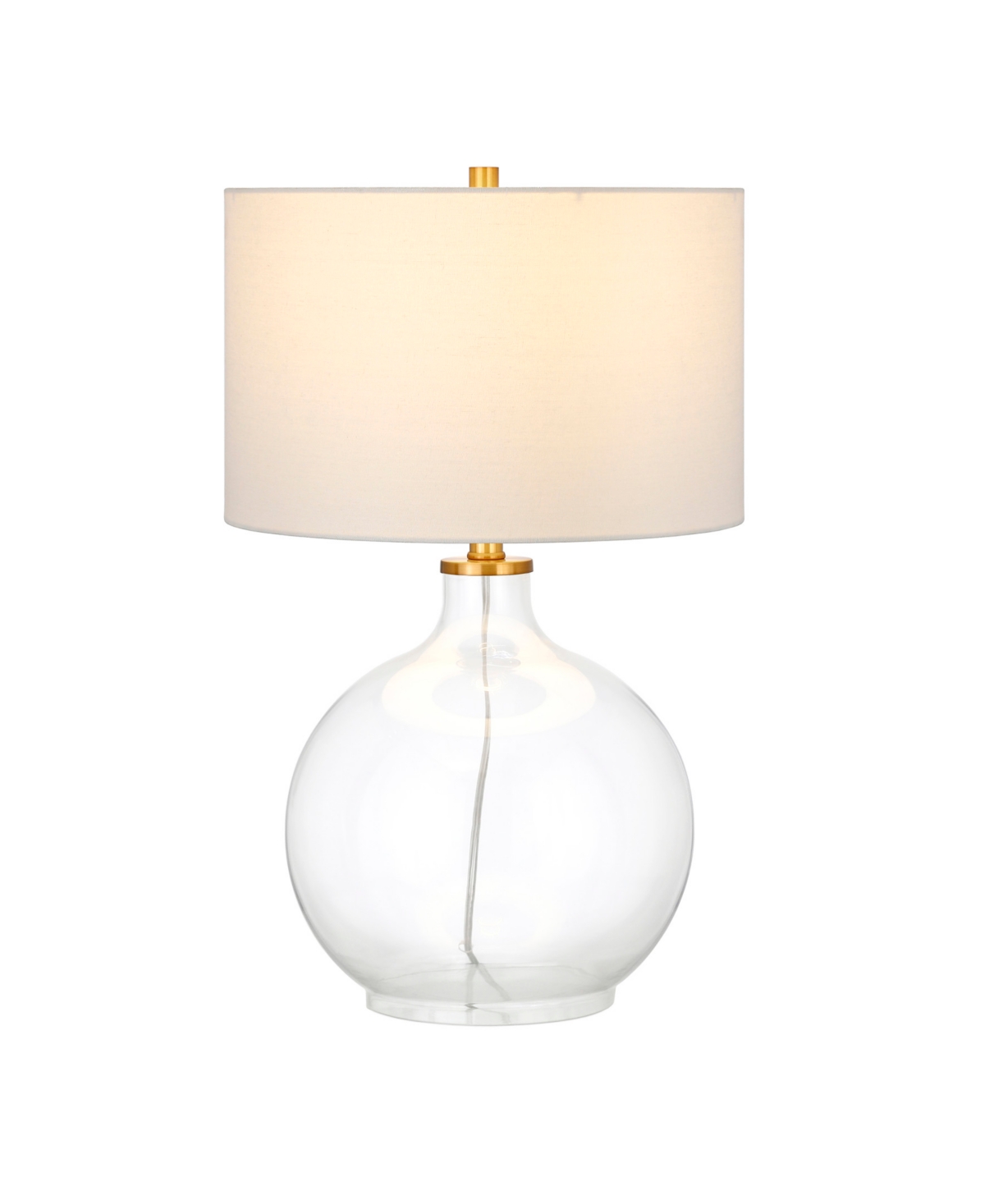Hudson & Canal Laelia Table Lamp In Clear Glass,brass