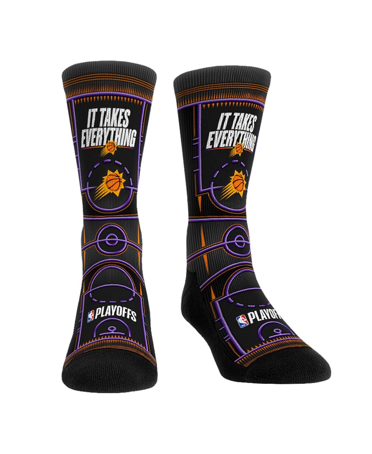 Rock Em Men's and Women's Socks Phoenix Suns 2024 Nba Playoffs Slogan Crew Socks - Purple