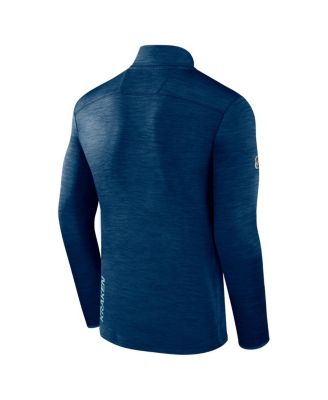 Men's Deep-Sea Seattle Kraken Authentic Pro Quarter-Zip Pullover Top