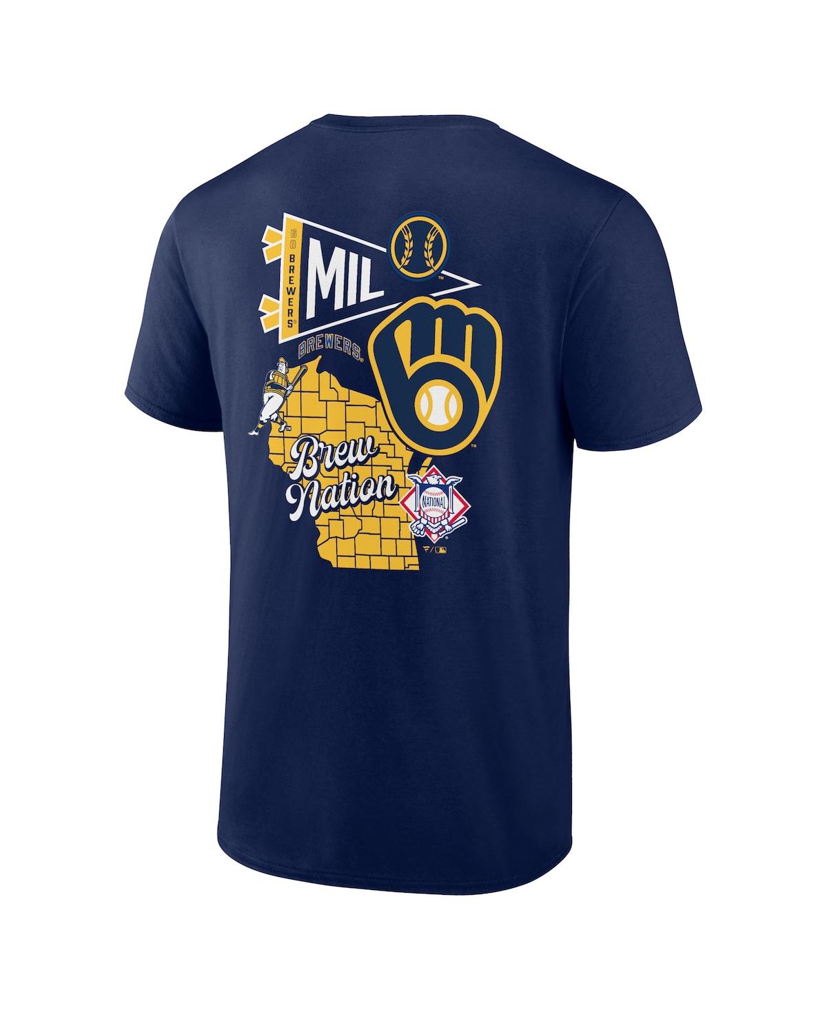 Fanatics Men's Milwaukee Brewers Split Zone T-Shirt