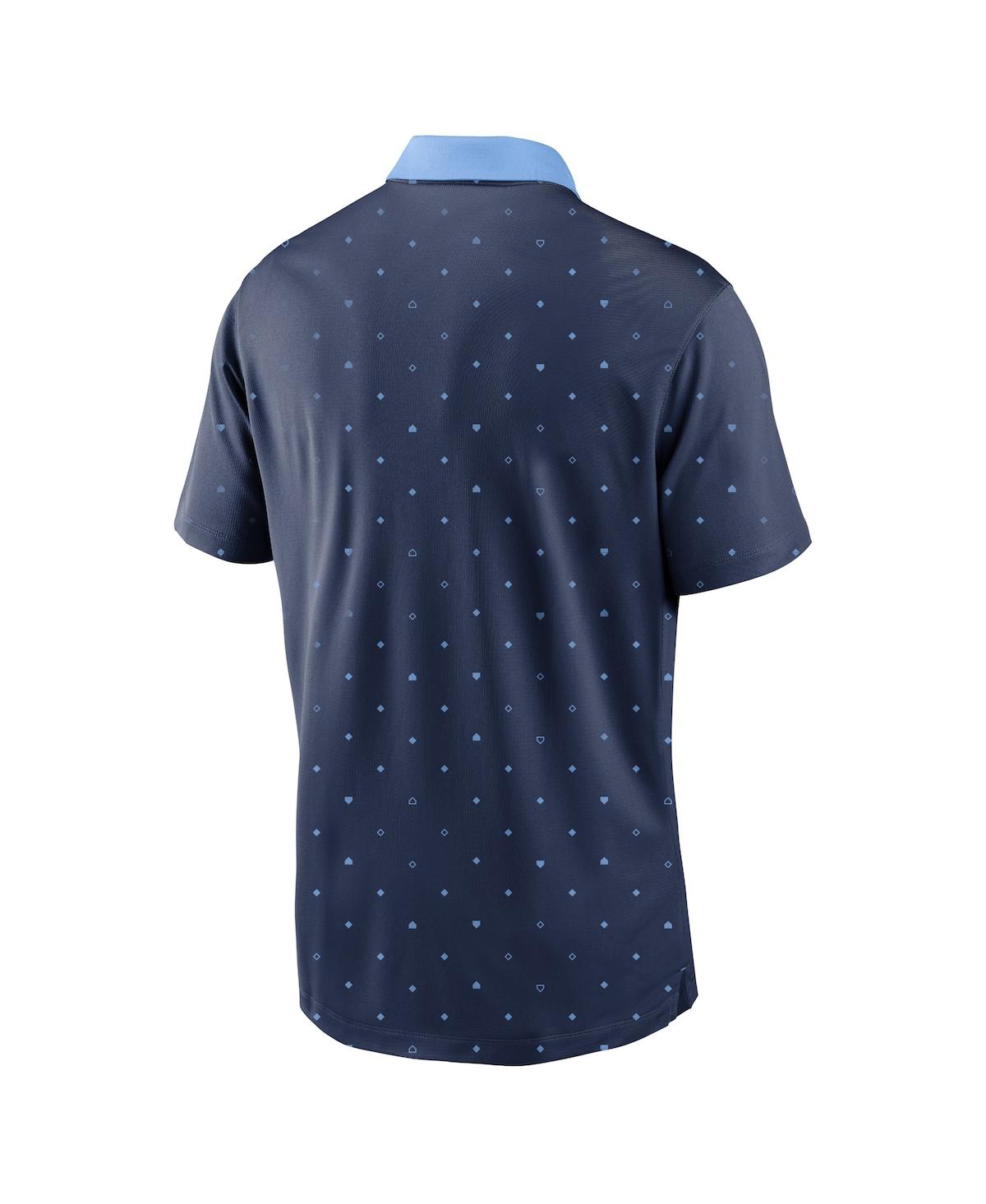 Nike Men's Tampa Bay Rays Legacy Icon Vapor Performance Polo In Navy,light Blue