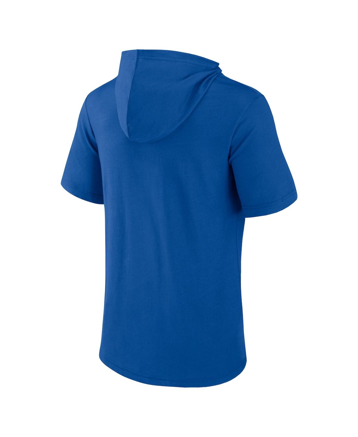 Fanatics Men'sNew York Mets Iconic Rebel Short Sleeve Pullover Hoodie - Royal