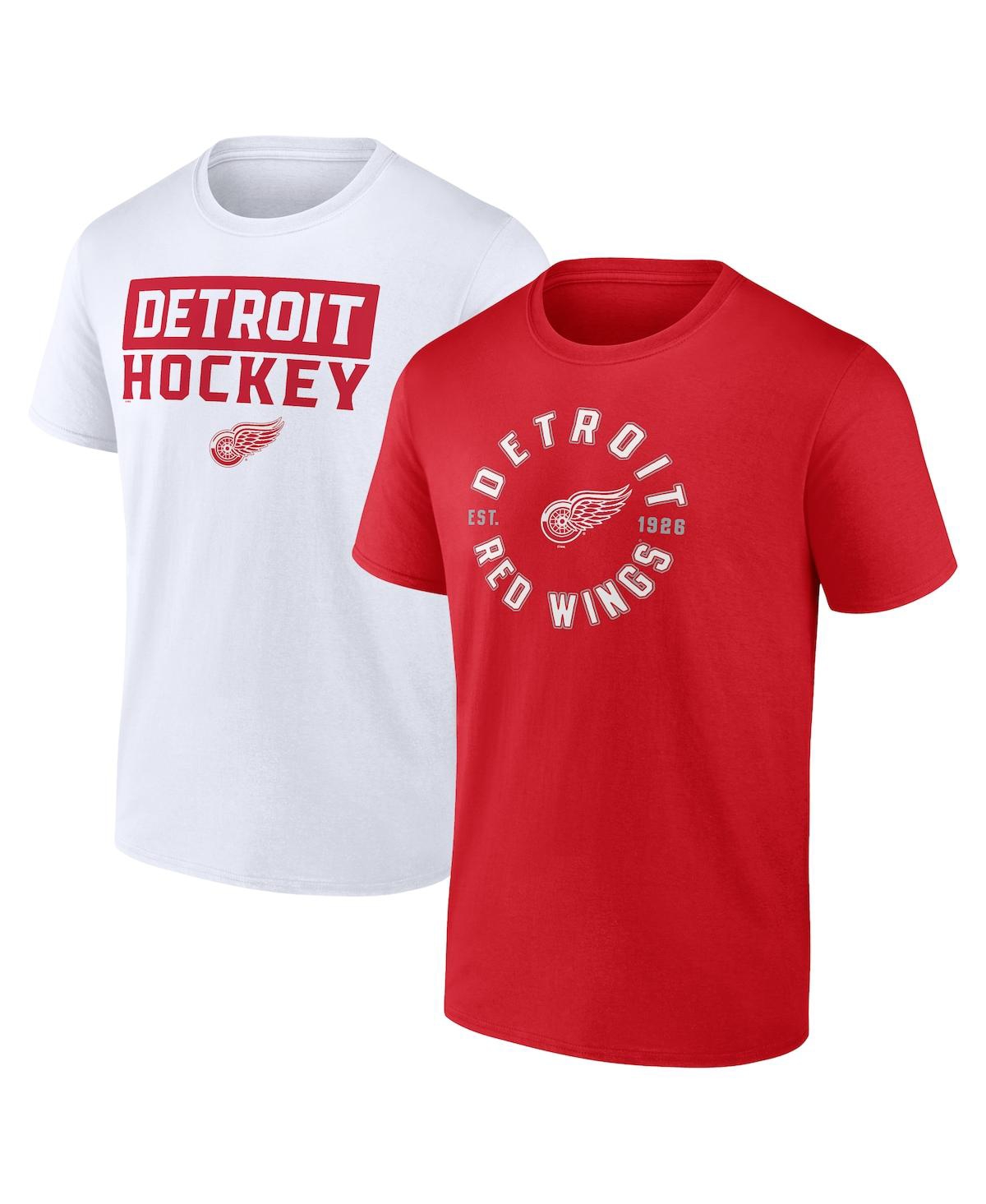 Fanatics Men's Detroit Red Wings Serve Combo Pack T-shirt In Multi