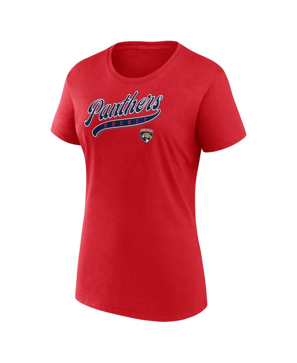 Fanatics Women's Florida Panthers Start To Finish Combo Pack T-shirt Shorts In Navy