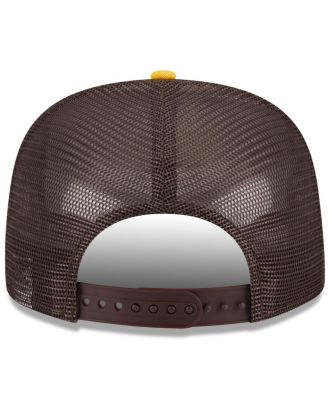 Men's White/Gold San Diego Padres Team Foam Front A-Frame Trucker 9FIFTY Snapback Hat