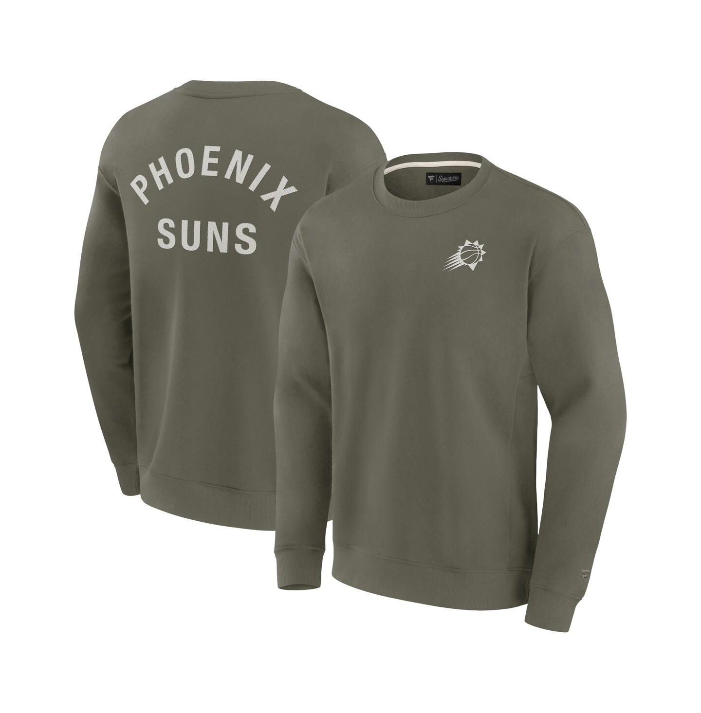 Толстовка Fanatics Signature Olive Phoenix Suns Super Soft Pullover Crew — фото 1
