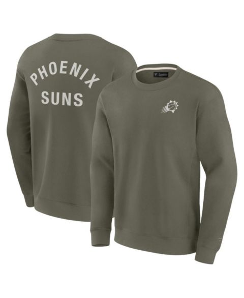 Толстовка Fanatics Signature Olive Phoenix Suns Super Soft Pullover Crew