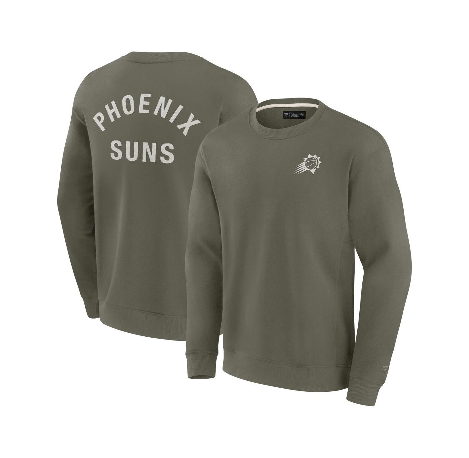 Men’s and Women Olive Phoenix Suns Super Soft Pullover Crew Sweatshirt